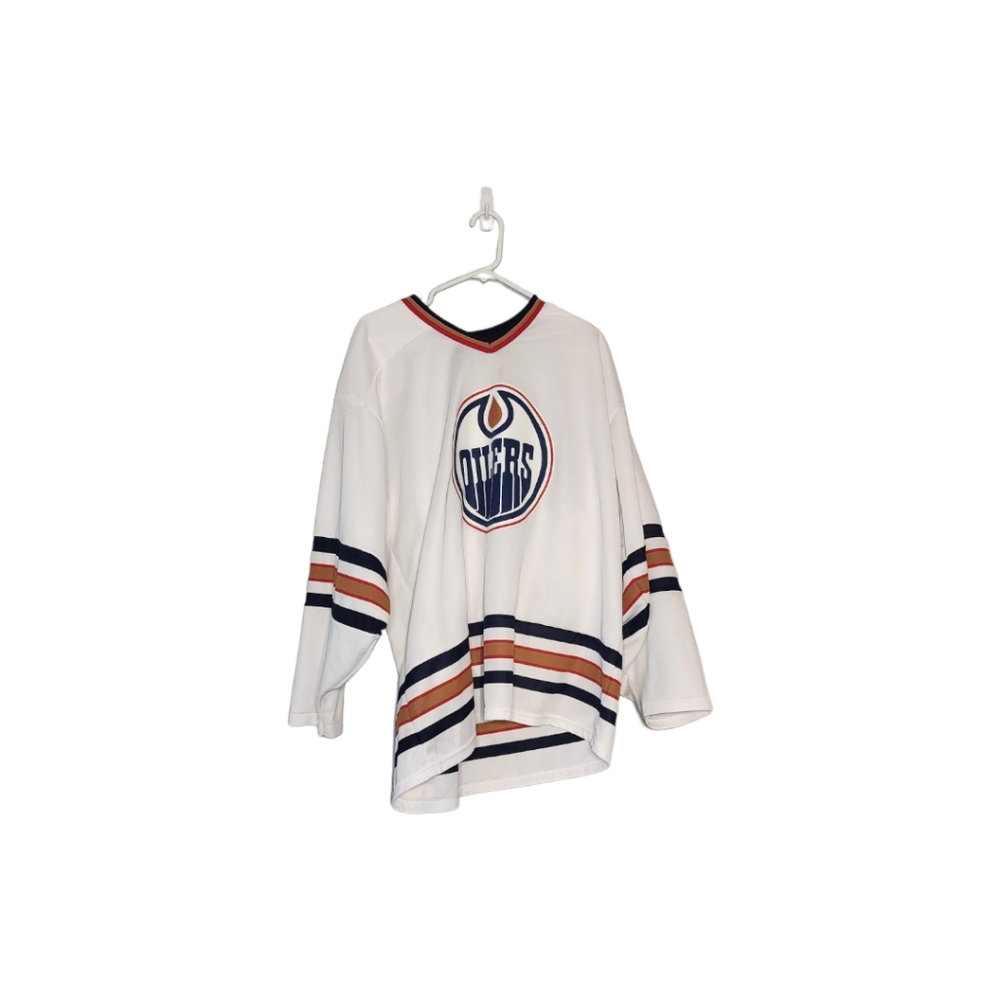 Edmonton Oilers CCM Adults XL White NHL Hockey Practice Jersey 2004